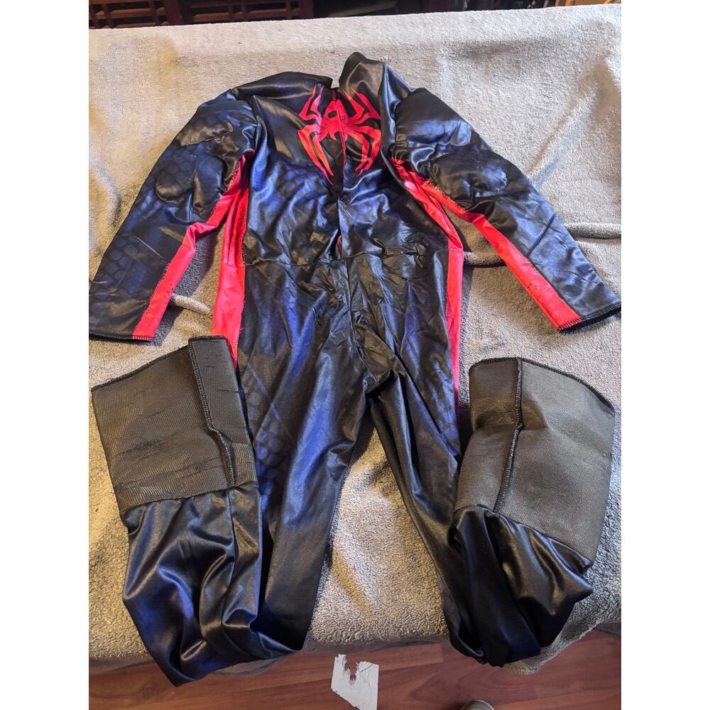 Spider-Man Kids Costume One Size Black Red Superhero Halloween Boot Covers